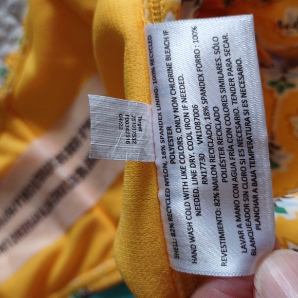 NWT Rhode For Target XXL Yellow Floral Low Rise High Leg Cheeky Bikini Bottom - Picture 13 of 13